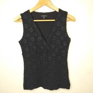 Semantiks Floral Lace Top Surplice V Neck Goth Witchy Y2K